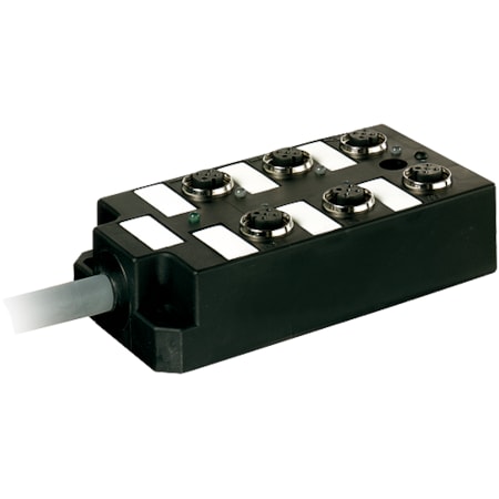 Murrelektronik PASSIVE-DI0 Degree PLASTIC, 6XM12.4POL, PRE-WIRED CABLE, 3.0m PUR-JB 6*0, 34+3*0, 75 27861